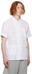 Engineered Garments White Patchwork Shirt