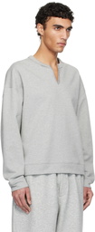 RECTO Gray RC Cut & Embroidery Sweatshirt
