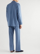 Emma Willis - Camp-Collar Cotton-Twill Pyjama Set - Blue