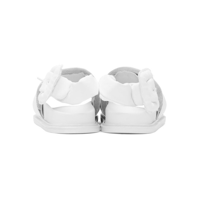 MM6 Maison Margiela White Padded Sandals MM6 Maison Margiela