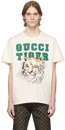 Gucci Off-White Cotton T-Shirt