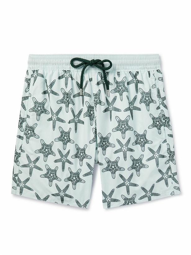 Photo: Vilebrequin - Moorea Mid-Length Printed Recycled Swim Shorts - Blue