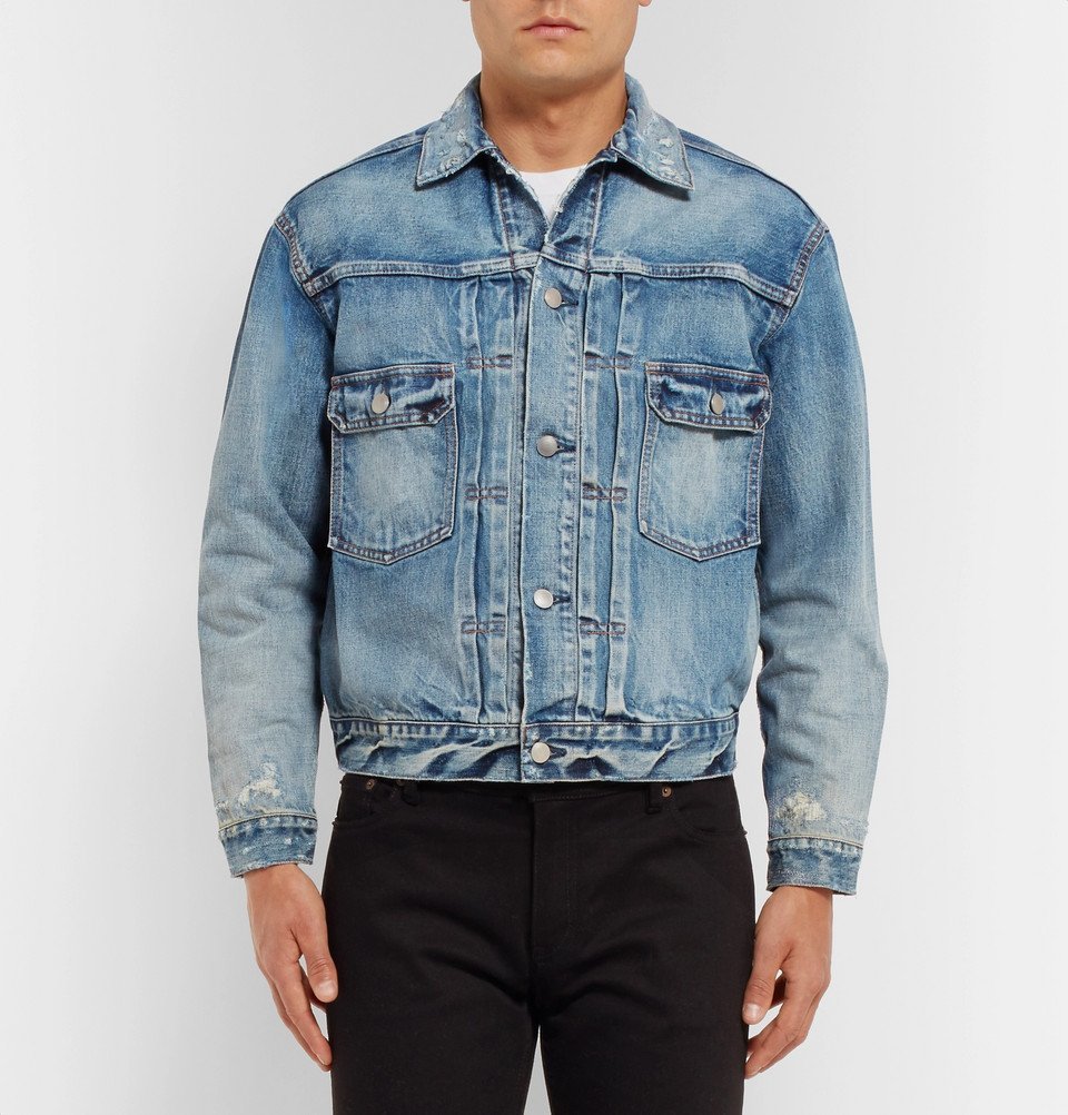 John Elliott - Thumper Distressed Denim Jacket - Men - Blue