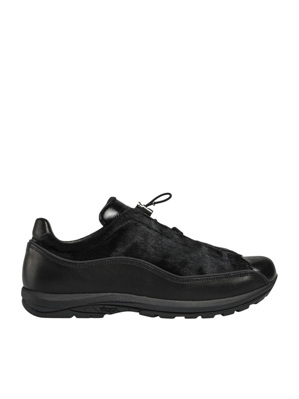 Photo: Diemme - Licata Leather-Trimmed Calf-Hair Sneakers - Black