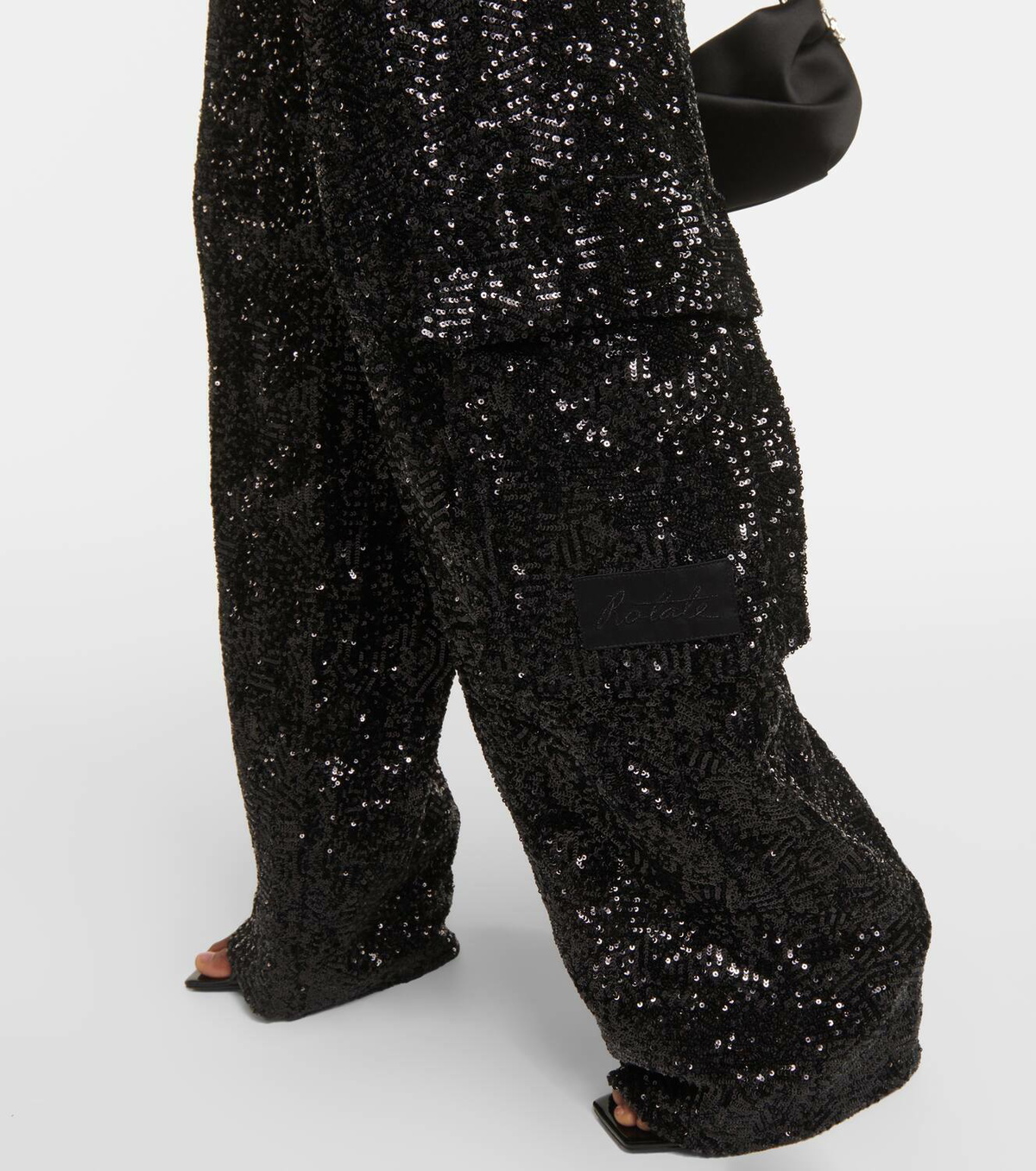 Rotate Birger Christensen Sequined straight cargo pants