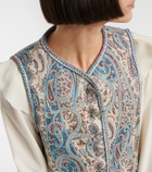 Etro Paisley cotton-blend jacquard vest