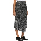 Chika Kisada Black and White Ruched Skirt