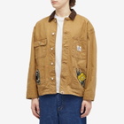 A Bathing Ape Men's Washed Duck Coverall Jacket in Beige