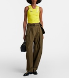 Loewe Ribbed-knit cotton-blend tank top