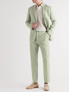 Paul Smith - Straight-Leg Cotton and Linen-Blend Trousers - Green