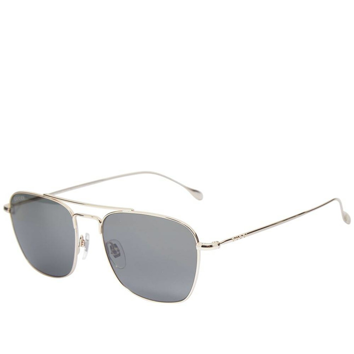 Photo: Gucci Men's Eyewear GG1183S Aviator Sunglasses in Gold/Grey