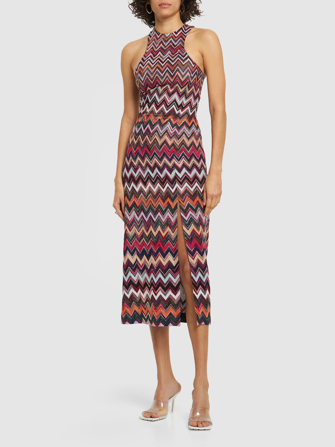 MISSONI - Zig Zag Lamé Midi Dress Missoni