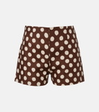 Faithfull Lila polka-dot linen shorts