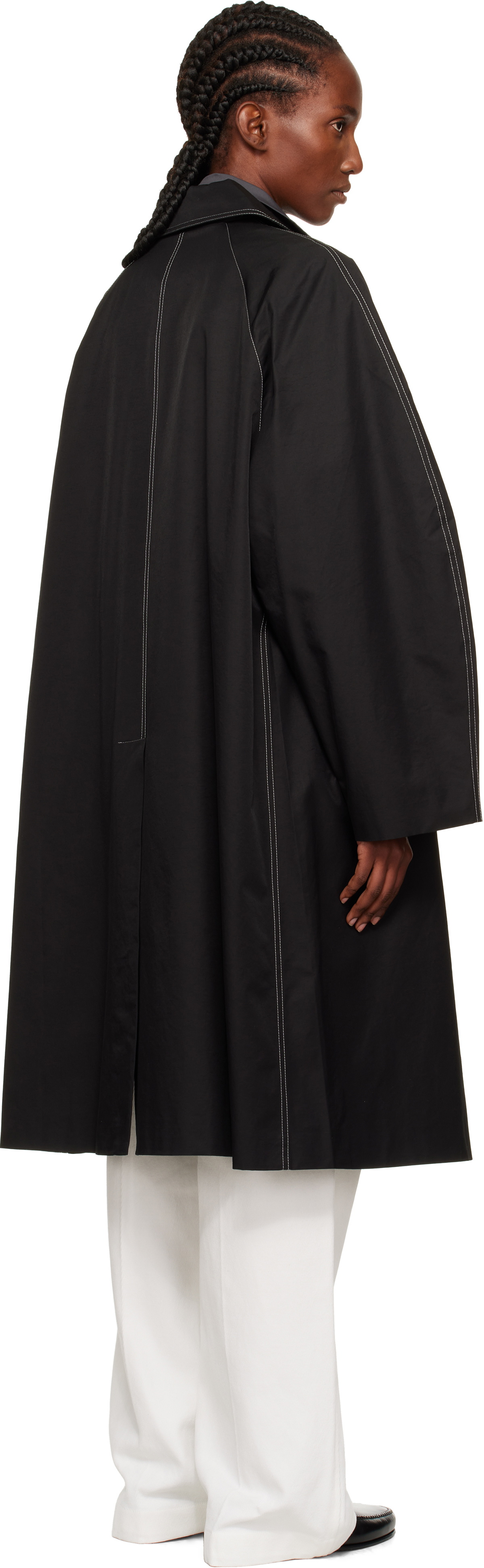 Cordera Black Relaxed Trench Coat