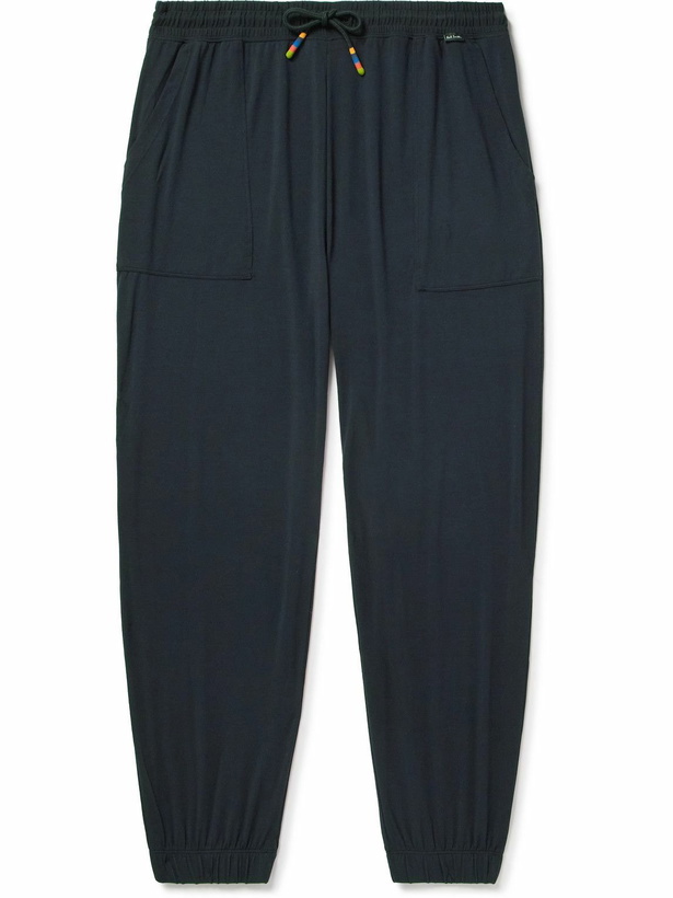 Photo: Paul Smith - Harry Tapered Stretch Modal-Blend Jersey Sweatpants - Black