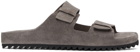 Officine Creative Taupe Suede Agora 2 Sandals