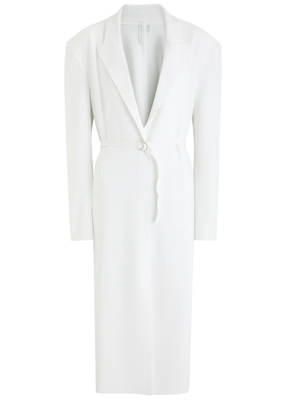Photo: Norma Kamali Sack Belted Stretch-jersey Midi Dress White