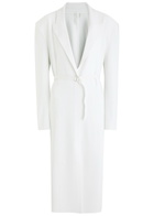 Norma Kamali Sack Belted Stretch-jersey Midi Dress White