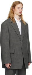 Jil Sander Gray Virgin Wool Blazer