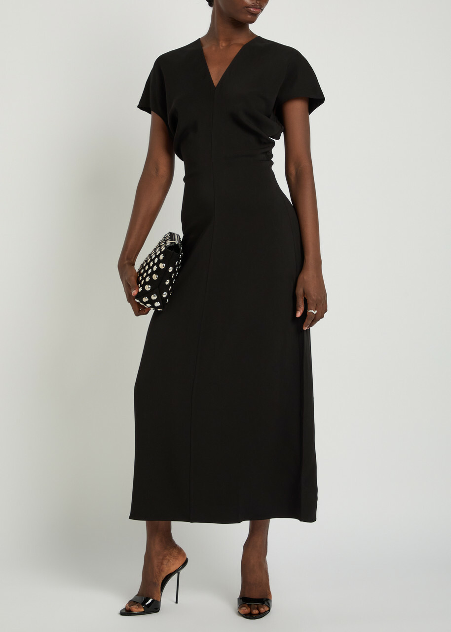 Anine Bing Zadig Stretch-crepe Midi Dress Black