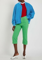 Versace Silk-poplin Bomber Jacket Blue