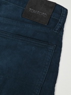 TOM FORD - Slim-Fit Cotton-Blend Corduroy Trousers - Blue