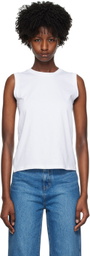 Sunspel White Crewneck Tank Top