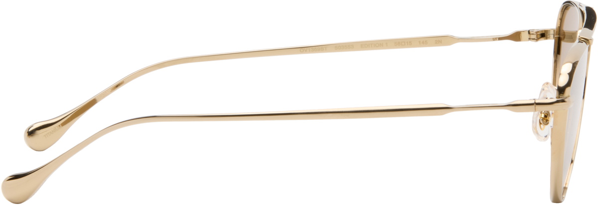 Jil Sander Gold Oliver Peoples 'Edition 1' Aviator Sunglasses
