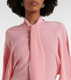 Stella McCartney Tie-neck silk midi dress