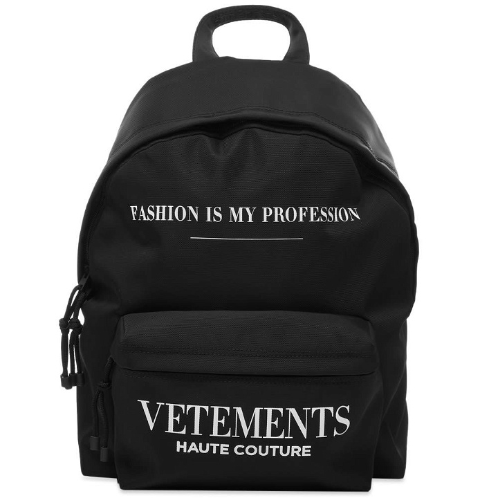 Photo: VETEMENTS Fashion Is My Profession Backpack
