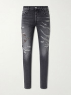 AMIRI - Hollywood Skinny-Fit Embellished Jeans - Black