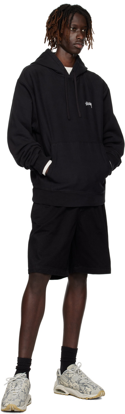 Stüssy Black Relaxed-Fit Hoodie Stussy