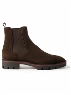 Christian Louboutin - Alpino Suede Chelsea Boots - Brown