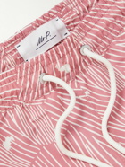 Mr P. - Straight-Leg Mid-Length Printed Recycled Swim Shorts - Pink