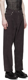 Adsum Gray Five-Pocket Trousers