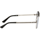 Versace Silver Greca Flow Navigator Sunglasses