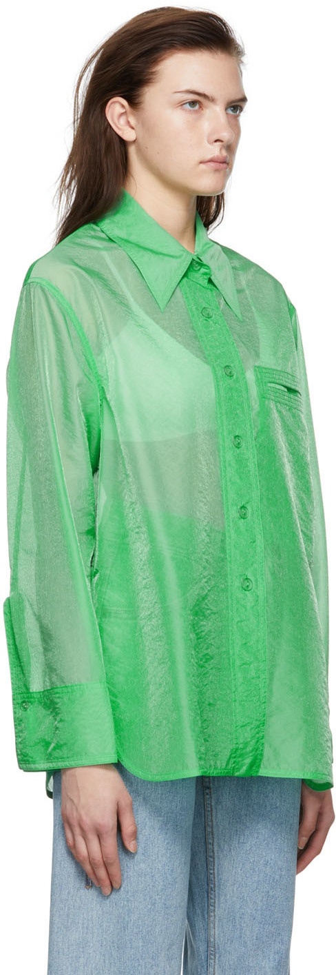 LOW CLASSIC Green Polyester Shirt Low Classic