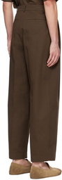 LE17SEPTEMBRE Brown Pleated Trousers