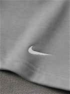 Nike - Solo Swoosh Wide-Leg Cotton-Blend Jersey Shorts - Gray