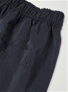 SSAM - Straight-Leg Silk-Blend Trousers - Blue