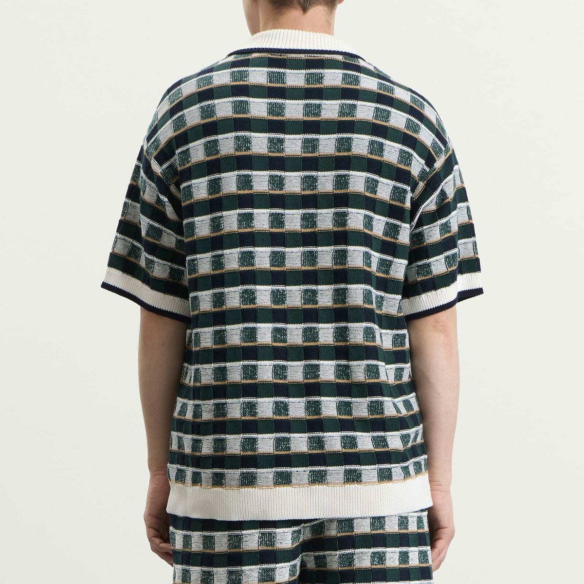 Casablanca Men's Mosaic Check Shirt in Green