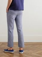 Frescobol Carioca - Linen and Cotton-Blend Drawstring Trousers - Blue