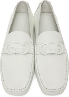 Salvatore Ferragamo White Palinuro Loafers