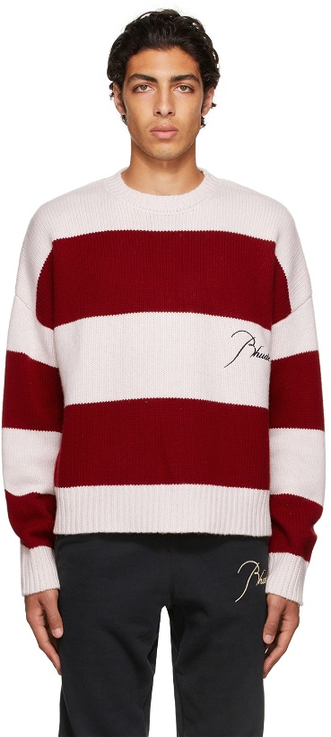 Photo: Rhude Red & Off-White Stripe Sweater