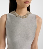 McQueen Embellished lamé cocktail dress