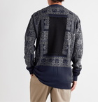 Etro - Fringed Printed Wool, Linen and Silk-Blend Cardigan - Blue