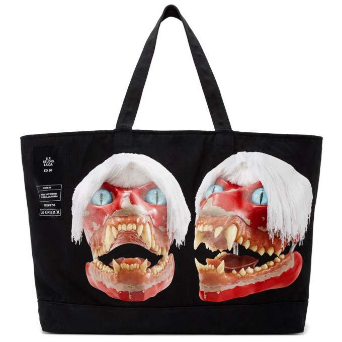 Photo: S.R. STUDIO. LA. CA. Black ED. 50 Jumbo White Haired Red Skull Tote