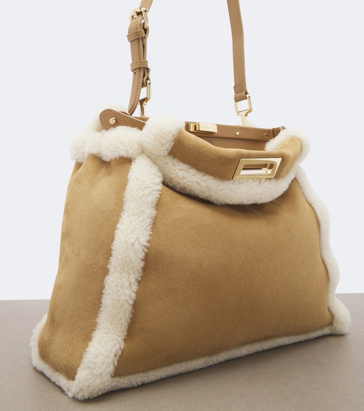 Fendi Peekaboo® Medium suede shoulder bag