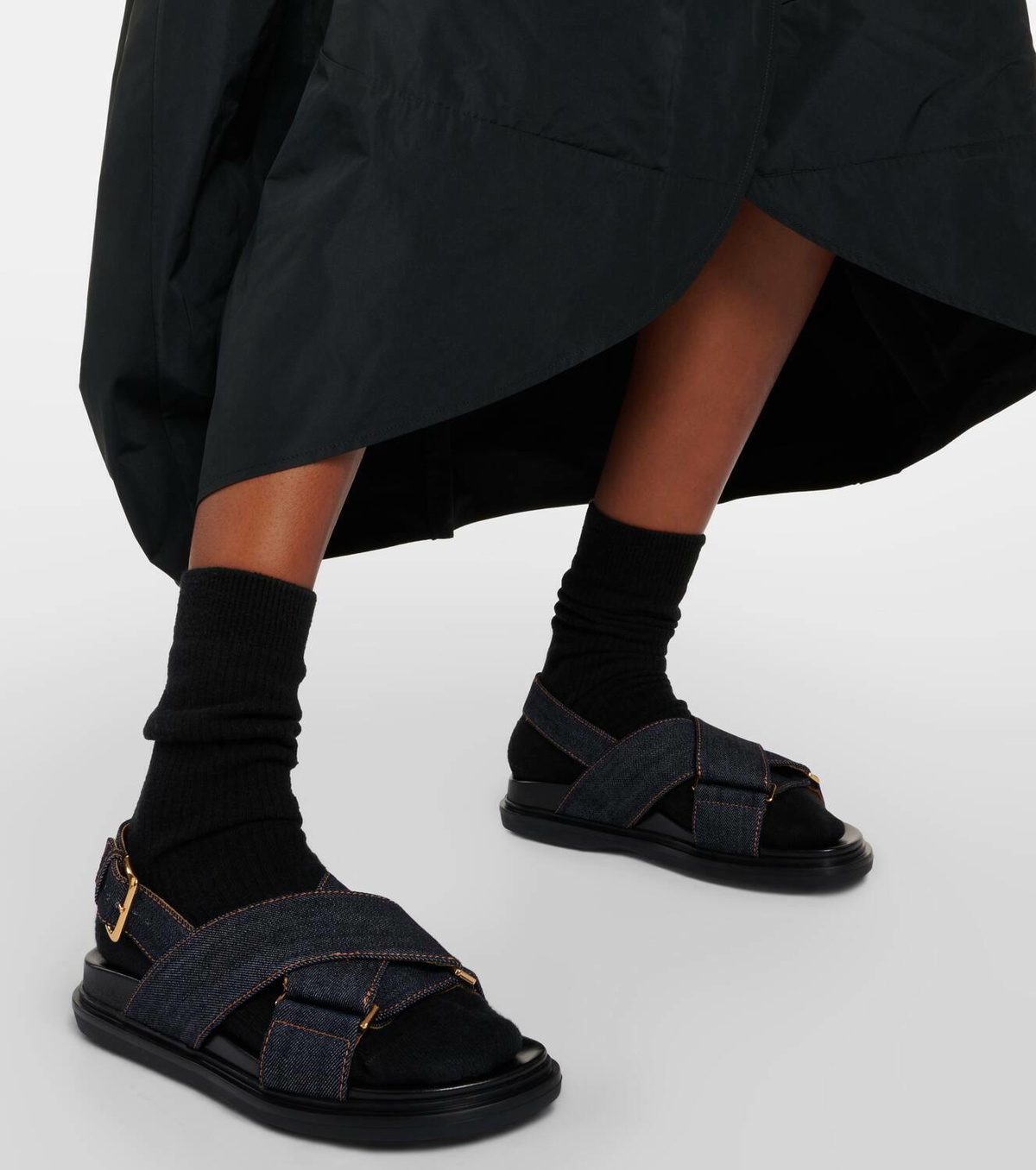 MARNI(マルニ)☆レディース FUSSBETT SANDALS_DENIM Marni Fussbett denim sandals Marni