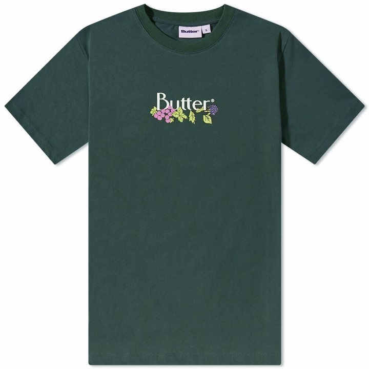 Photo: Butter Goods Men's Vine Classic Logo T-Shirt in Forest Green